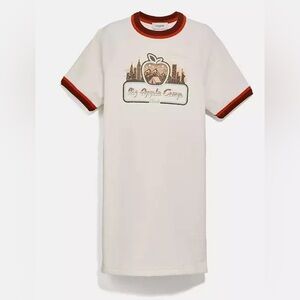 Coach Big Apple Camp New York Graphic T Shirt Dress Medium